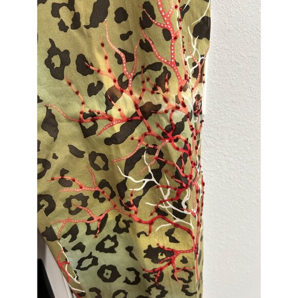 Silk Club Collection NWT Leopard Printed Pants Size 8 - Picture 4 of 9